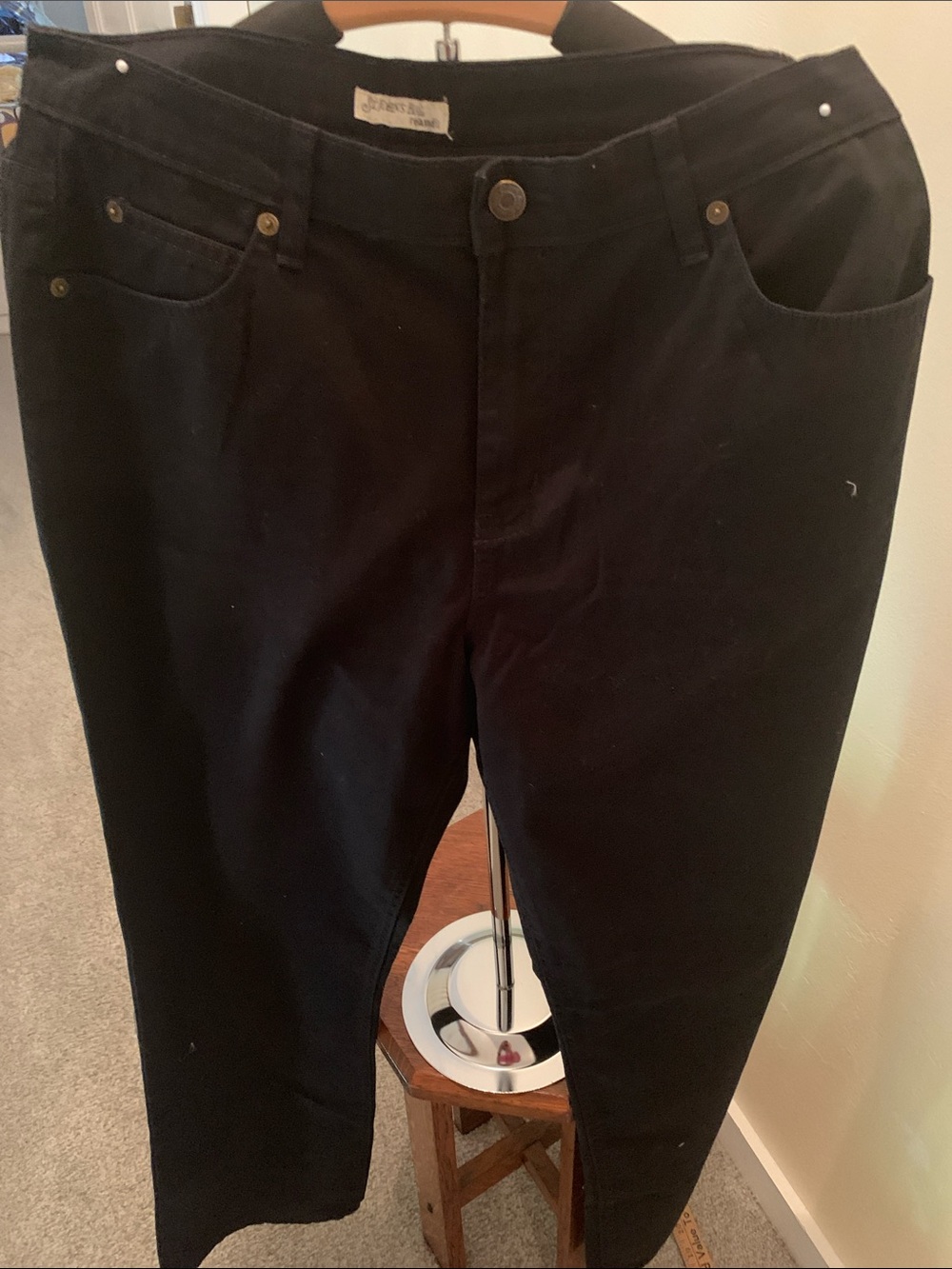 St. John's Bay Black Relaxed Fit Cotton Pants